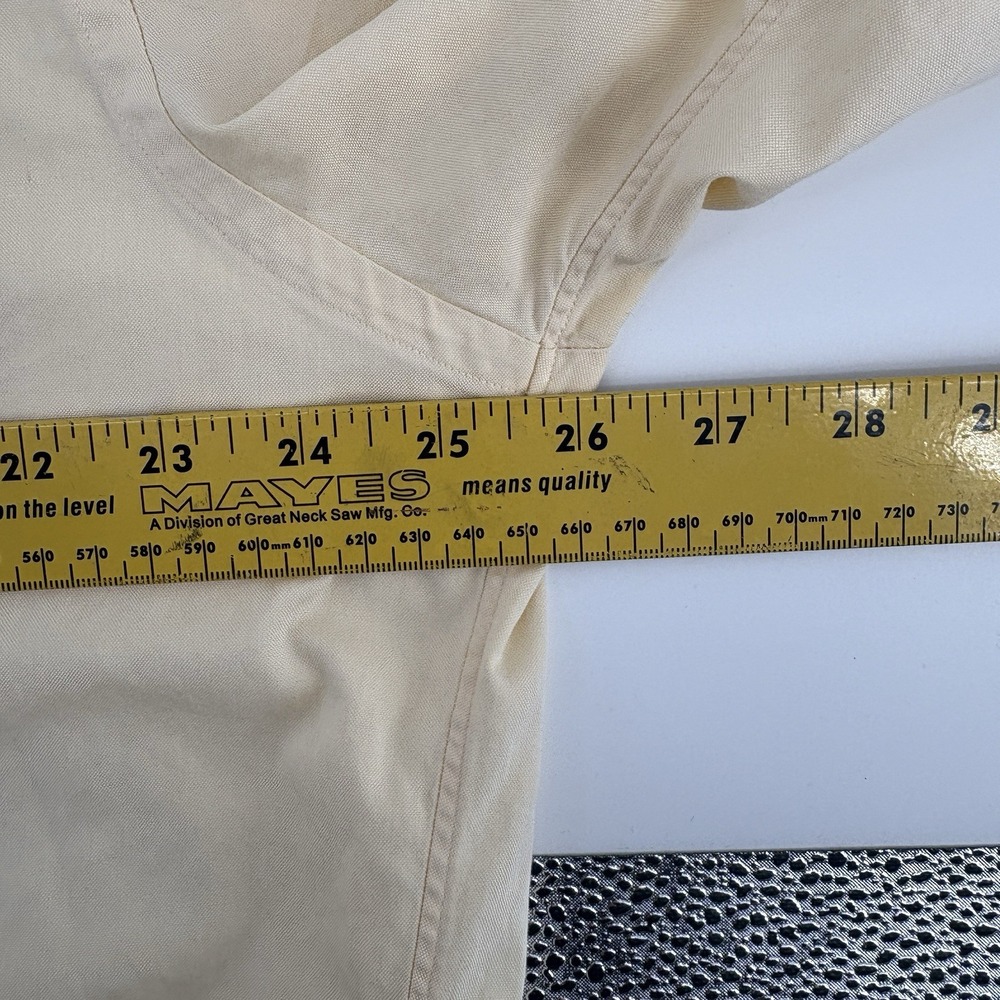 Vintage Y2K Tommy Hilfiger Mens 16 1/2-34 Yellow Long Sleeve Button Down - Picture 8 of 10
